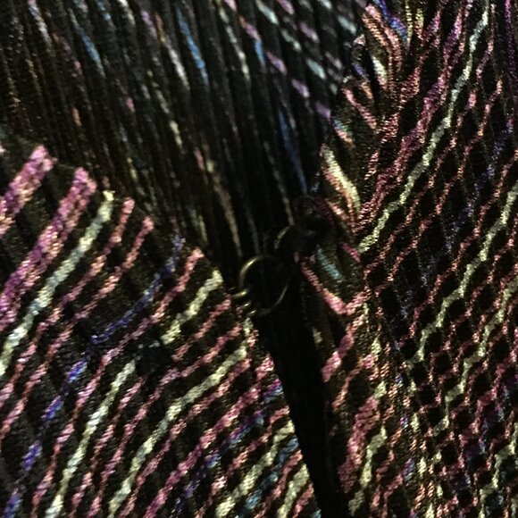 90s Retro Paisley Whimsigoth Crimped Crushed Clasp Closure Open Cardigan - Picture 9 of 16